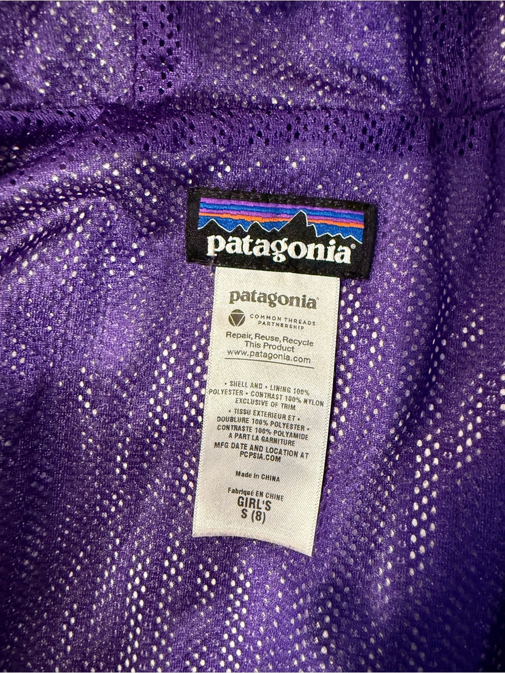 Patagonia Girls Winter Jacket 3-in-1 Purple Insulated Snow Coat - Picture 4 of 10